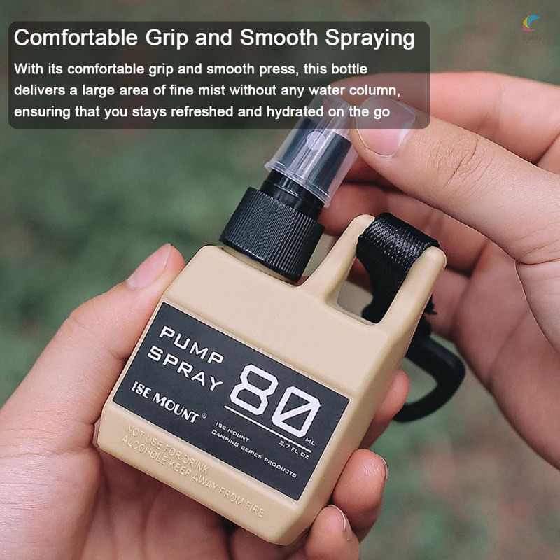 ขวดเปล่า สเปรย์ 80ml ใส่ ทนต่อสารเคมี แข็งแรง พกพาสะดวก spray camping เดิน ป่า กระเป๋า ตะขอ outdoor ท่องเที่ยว แคมป์ปิ้ง ราคา ถูกที่สุด ดีลบีเคเค แกลเลอรีภาพที่ 5