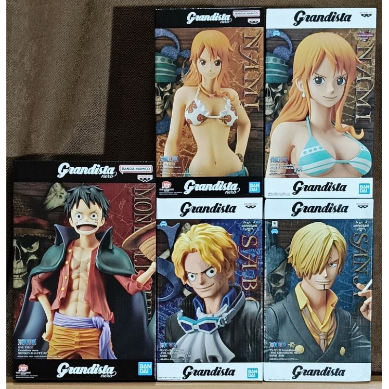 ONE PIECE GRANDISTA LUFFY SABO SANJI NAMI