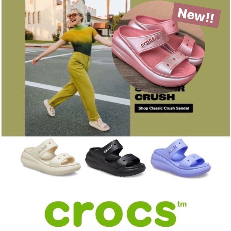New‼️Crocs Classic Crush Sandal  🐊#รองเท้าเพื่อสุขภาพ