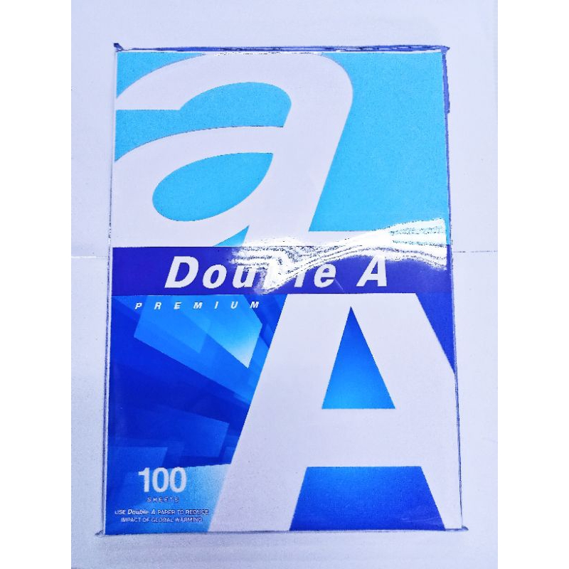 กระดาษถ่าย A4 80 แกรม Double A  A4 (40 แผ่น , 100 แผ่น)