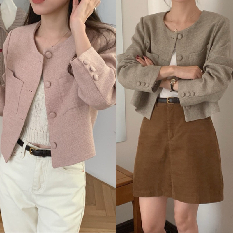เสื้อเบลเซอร์ทวิตแขนยาว มินิมอล💖🌸Blazer เสื้อทำงาน