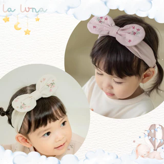 La Luna โบว์คาดผมเด็กอ่อน ลายดอกไม้ 0-3 ปี (Floral Headband)