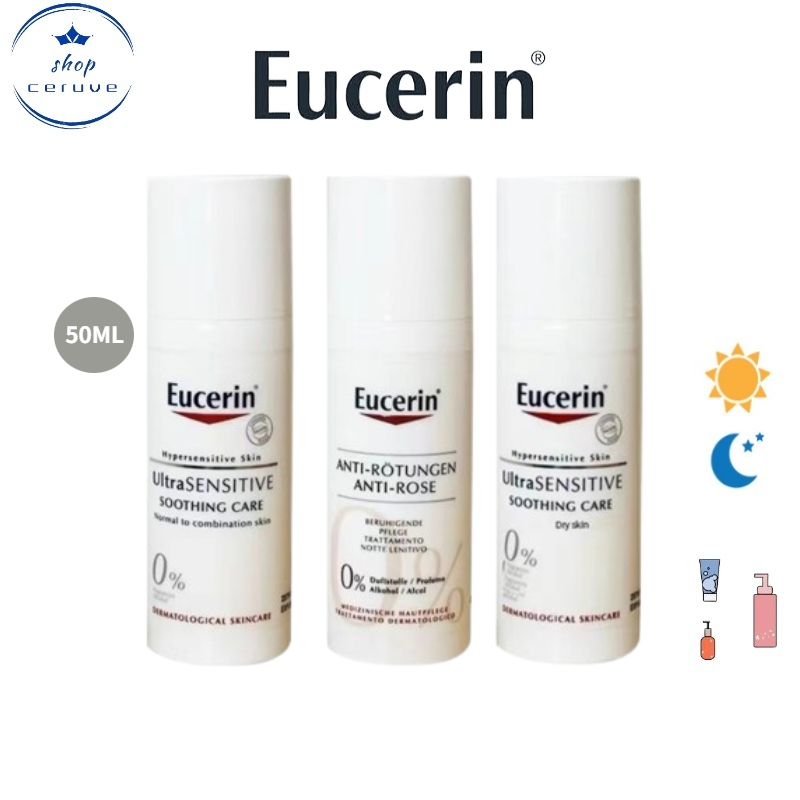 EUCERIN Hypersensitive Ultra SENSITIVE SOOTHING CARE Dry skin/Noraml to combination skin/ANTI-ROSE 50ml.ยูเซอริน