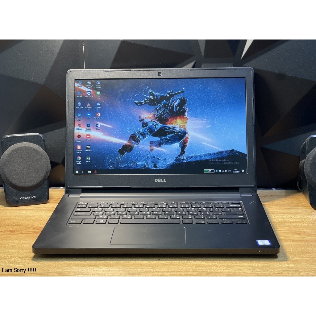 Dell Latitude 3470 สเปก Core i5-6200U (gen6)  Ram 8 GB  SSD 256  แบตเก็บไฟ มีสายชาร์จให้  Wifi ทัสเม