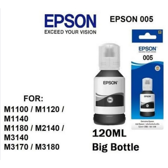 INK (หมึกเติมแท้) Epson Refill 005 Black สำหรับ M1100 / M1120 / M2140 / M2140 / M3170