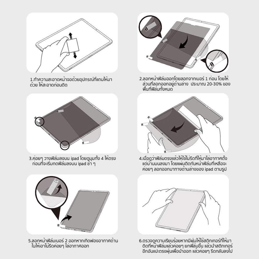 Vicxxo Paper Pro ฟิล์มเสมือนกระดาษสำหรับ iPad Pro 12.9