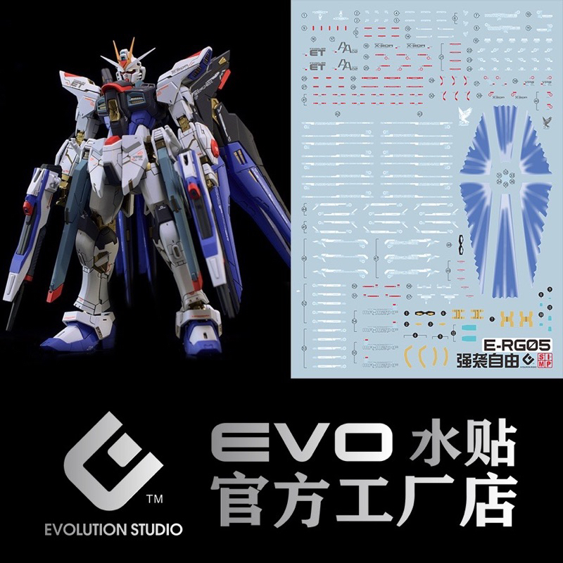 ดีคอลน้ำ DECAL【EVO】 RG Strike Freedom Gundam