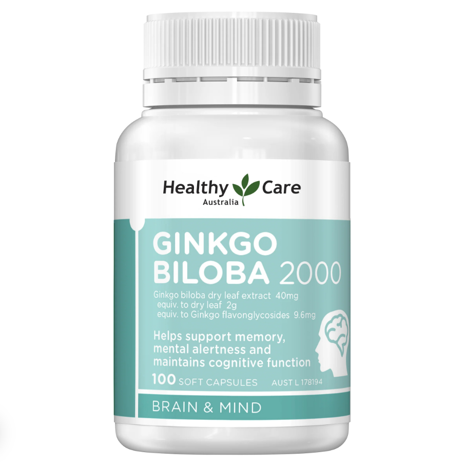 Healthy Care - Ginkgo Biloba 2000 - 100 Capsules
