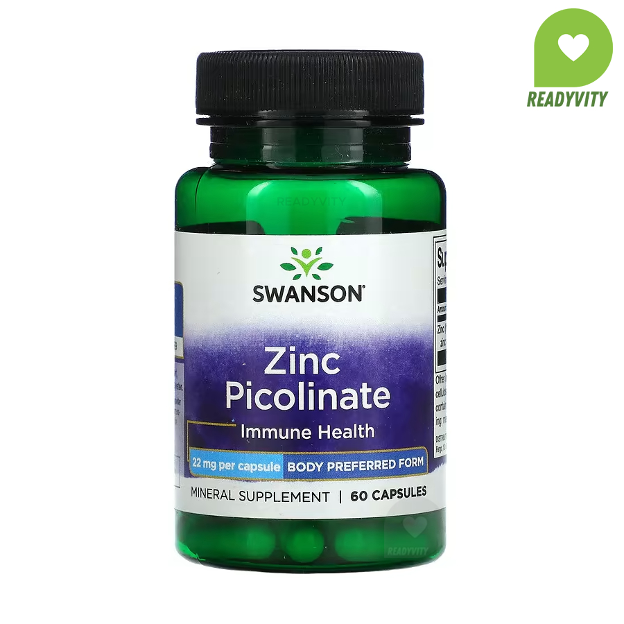 Swanson, Zinc Picolinate, 22 mg, 60 Capsules