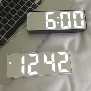 นาฬิกา3in1มินิมอล สไตล์เกาหลี นาฬิกาบอกอุณหภูมิ นาฬิกาปลุก ins clock USB และใส่แบตเตอรี่ได้