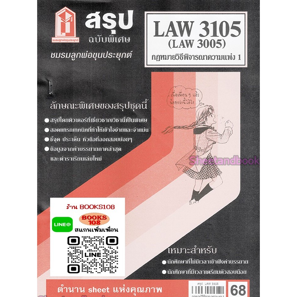 สรุป LAW3105,LAW3005(LA 305,LW306) กฎหมายวิธีพิจารณาความแพ่ง 1