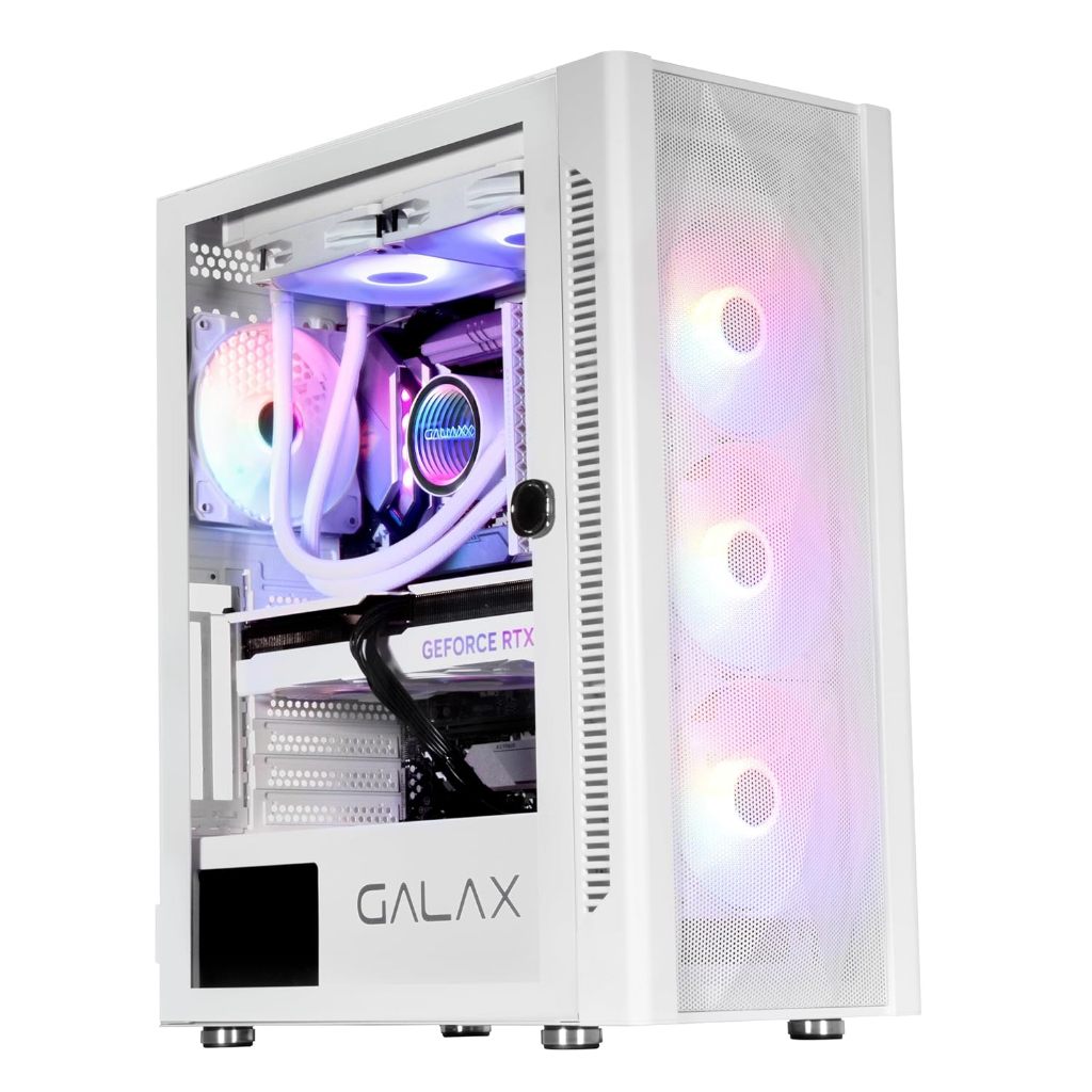 CASE (เคสเกมมิ่ง) GALAX REVOLUTION-06 ALLSYNC พัดลม RGB 4 ตัว WHITE - 1 YEAR