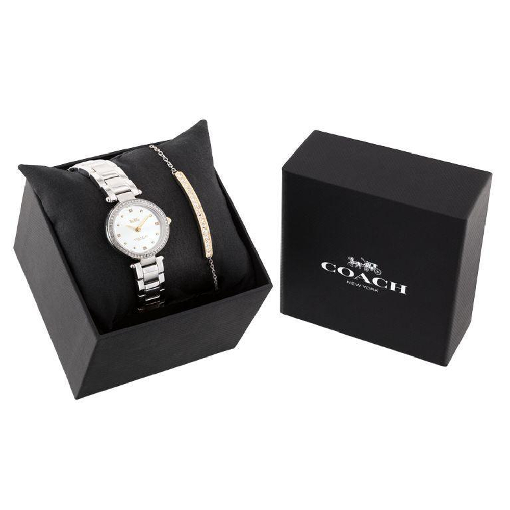 Coach CO14000092 Park Women's Watch &amp; Bracelet Gift Set นาฬิกาข้อมือผู้หญิง สี Silver