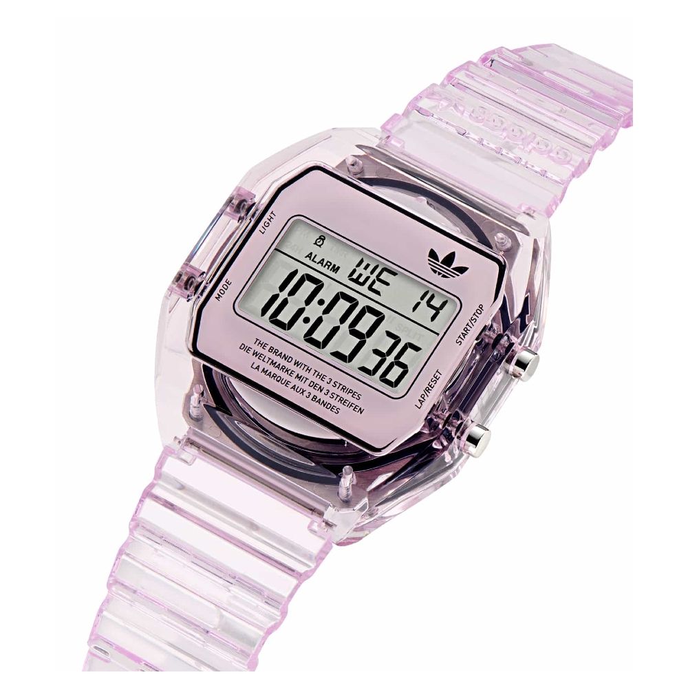 ADIDAS AOST24066 Unisex Digital Two Crystal Digital Watch Purple 36mm. นาฬิกา นาฬิกาข้อมือ นาฬิกาข้อมือผู้หญิง