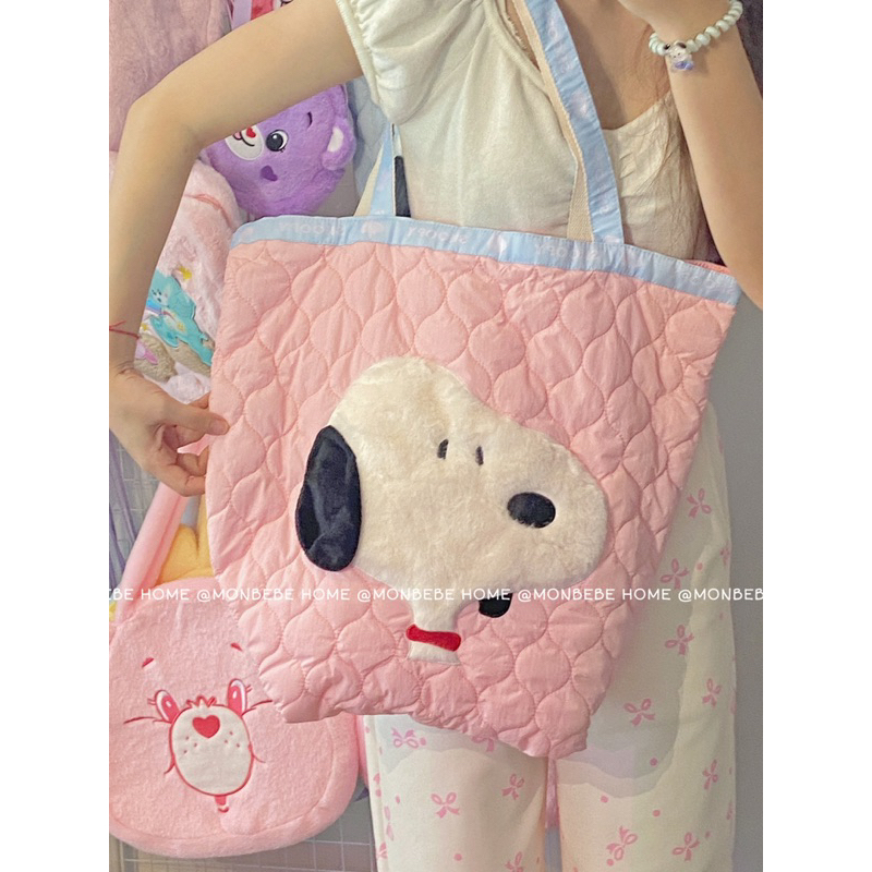 กระเป๋าsnoopy กระเป๋าสะพายข้าง กระเป๋าถือ ของแท้ขนาดใหญ่ พร้อมส่ง - รูปที่ 3