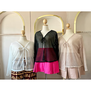 เสื้อคลุมตาข่ายผูกอกไซส์ใหญ่อก 38-56