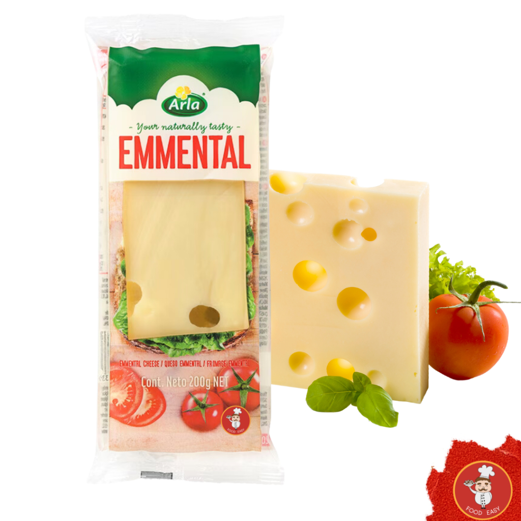 ชีสสวิส ชีสมีรู Arla Emmental Cheese 200g หอมมัน อร่อยกลมกล่อม