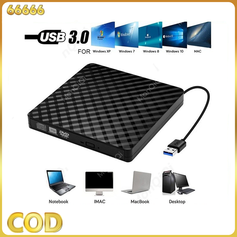 External DVD USB 3.0 ดีวีดี พกพา อ่านเขียน CD/DVD-RW Burner Reader Writer Recorder ส่งข้อมูลเต็มสปีดด้วย ภายนอก