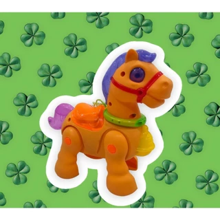 happy_toy พร้อมส่ง ม้าน้อยน่ารักพร้อมเชือกจูงเดิน มีเสียงม้าร้อง มีไฟ เดินได้ ของเล่นน่ารัก เล่นได้ทุกเพศทุกวัย
