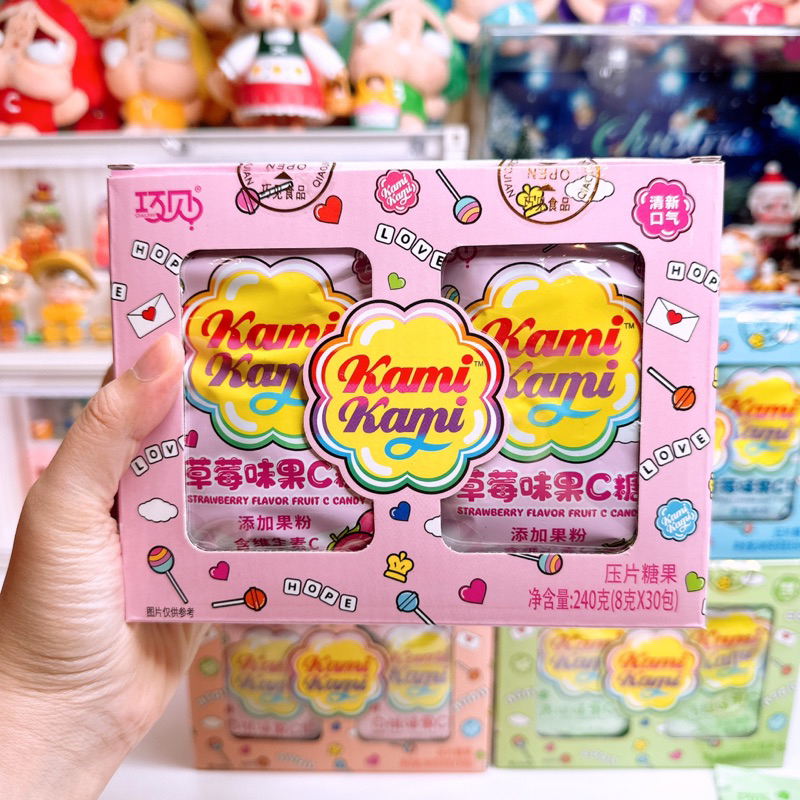 ลูกอม kami kami 4 รส องุ่น สตอ พีช บลูเบอร์รี่ 1 กล่อง 30 ซอง - รูปที่ 3