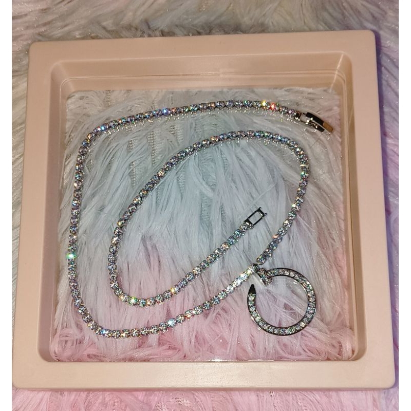 ⚡Sale⚡สร้อยคอพร้อมจี้เพชรCz AAA+
