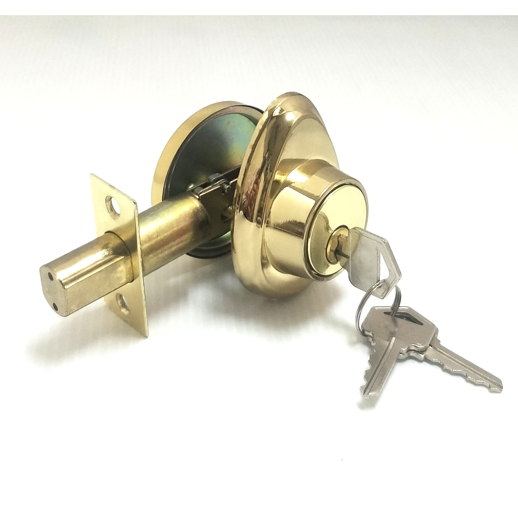 กุญแจลิ้นตายDEADBOLT (H6620) แบบไข 1 ด้าน ไส้กุญแจทำจากทองเหลืองแท้ ระบบ 5 ลูกปืน ให้ระบบล็อคแน่นหนา มีความปลอดภัยสูง