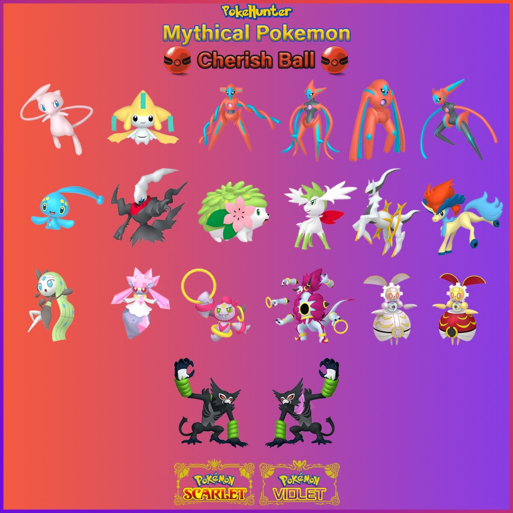 Pokemon Scarlet & Violet Event Mythical Cherish Ball (NotShiny&Shiny)
