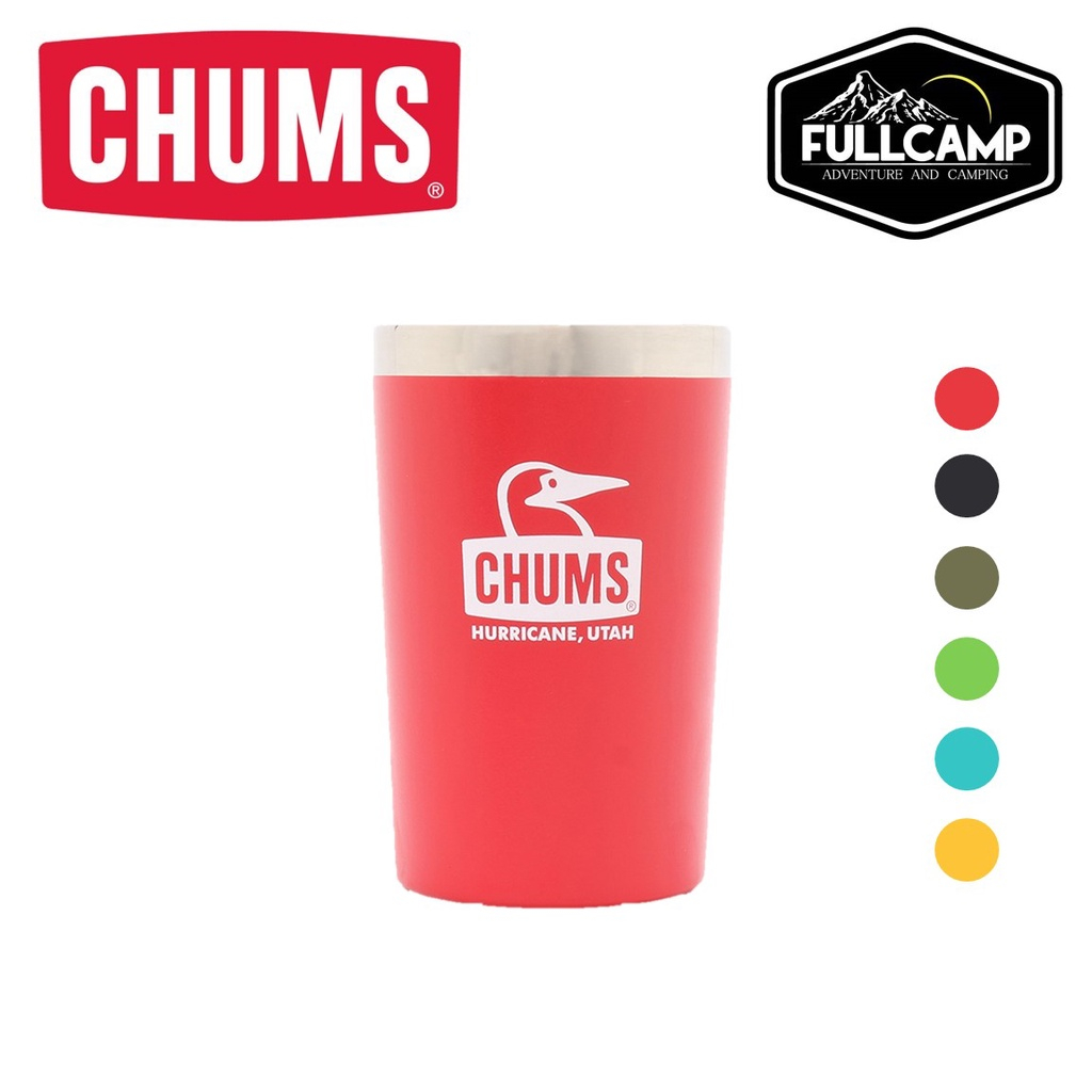 CHUMS Camper Stainless Tumbler แก้วน้ำเก็บความเย็น เเก้วน้ำชัมส์ เเก้วแคมป์ปิ้ง ขนาด 430ml