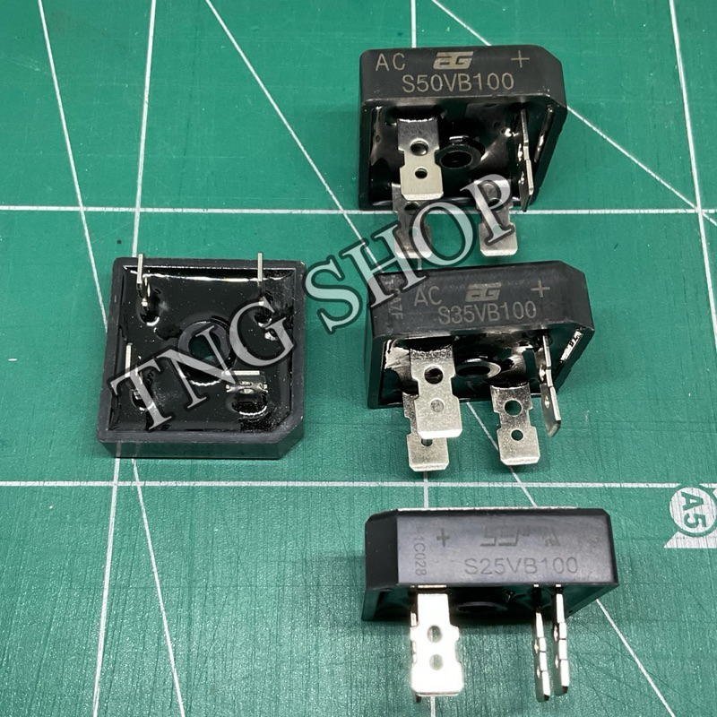 ไดโอด  S25VB100 S35VB100 S50VB100 25A, 35A, 50A Bridge Rectifier ไดโอดบริดจ์ diode วงจรแรงกระแสแปลงไฟAC เป็น DC