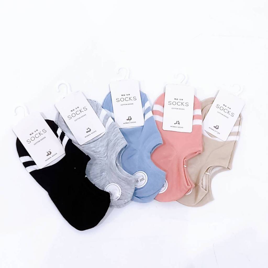 At.Store ถุงเท้าข้อเว้า เนื้อนุ่มสบาย สีสวย มีที่ระบายอากาศ มี 5 สี รหัส 4224