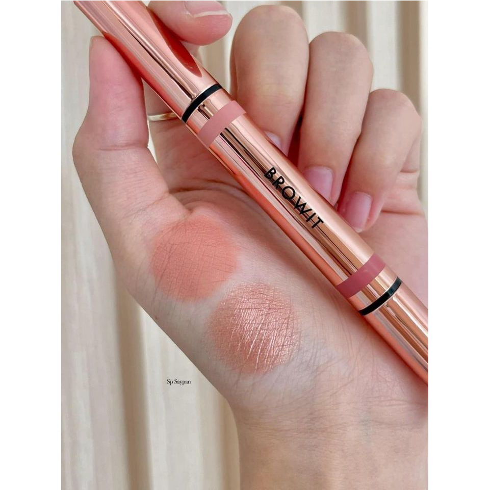 Browit By NongChat บราวอิท อายดอล แมทท์ แอนด์ โกลว์ แชโดว์ สติ๊ก มาร์เบิล พิ้งค์