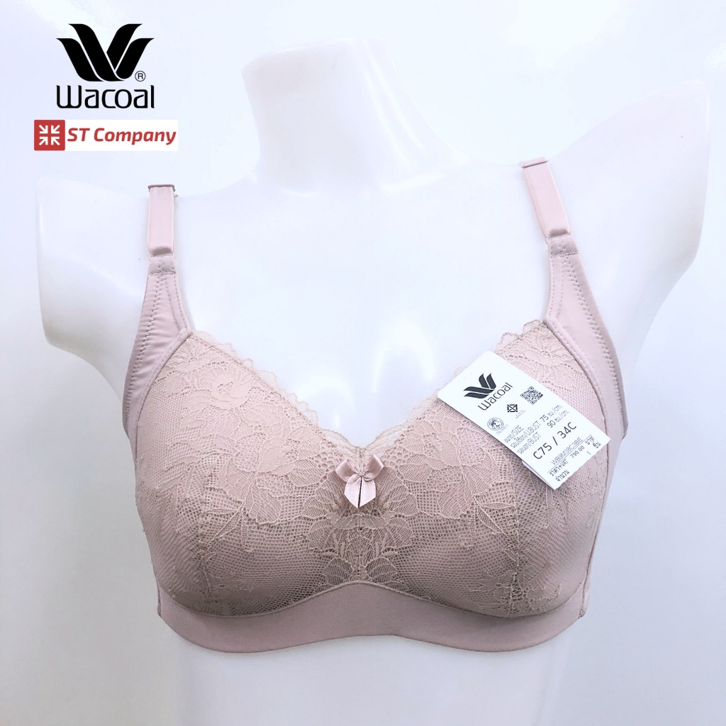 เสื้อใน Wacoal Basic Bra สีเบจ (Beige) รุ่น WB9M38 บรา 4/5 cup ไร้โครง ไม่มีโครง เสริมฟองบาง ชุดชั้น