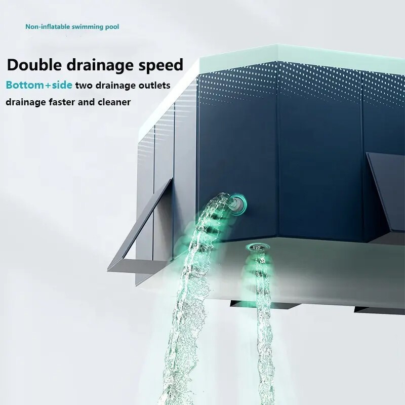 สระน้ํา สระว่ายน้ำครอบครัว สระว่ายน้ำพับได้ สระว่ายน้ำไม่เป่าลม มีให้เลือกหลายขนาด PVC 2ชั้น - รูปที่ 7