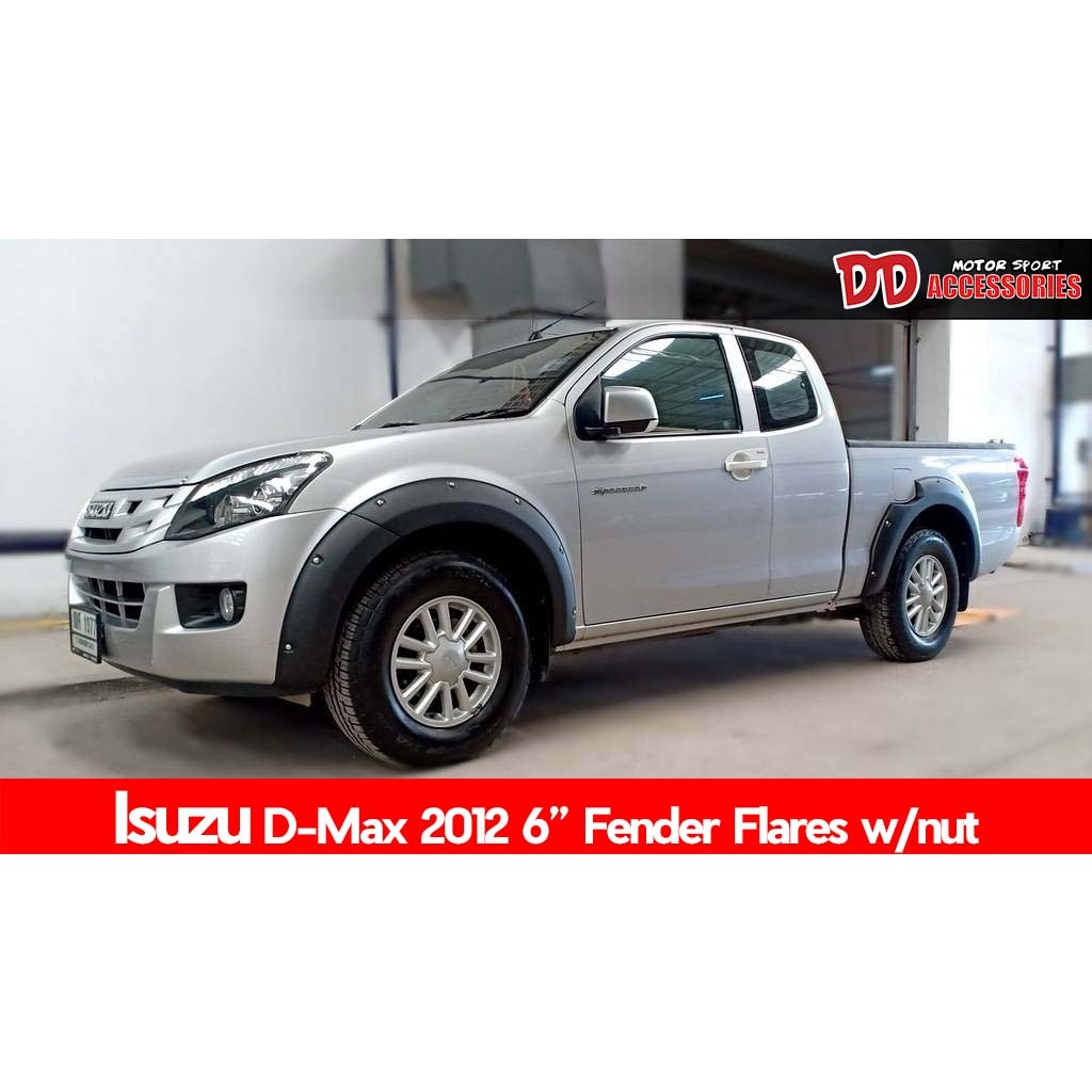 คิ้วล้อ Dmax 2012 2013 2014 2015 2016 2017 2018 ยกสูง 6 นิ้วหมุด สีดำด้าน 4 ประตู,แคป คิ้วขอบล้อ ซุ้มล้อ