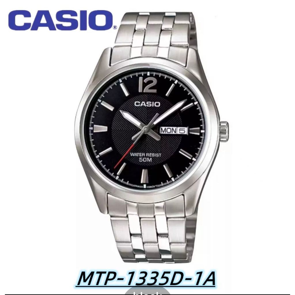 Casio Standard นาฬิกาข้อมือสุภาพบุรุษ สายสแตนเลส รุ่น MTP-1335D-3สี