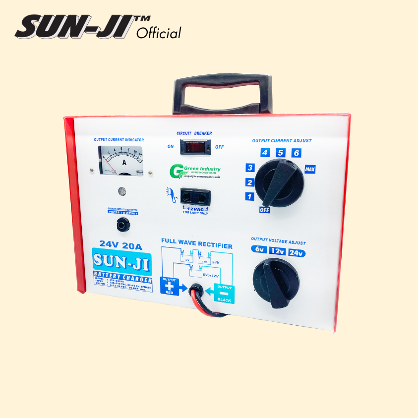 SUN-JI ตู้ชาร์จแบตเตอรี่  24v./ 20,30 A. (ทองแดงแท้100 %) Battery Charger 🚚 สินค้าในไทยพร้อมส่ง!!
