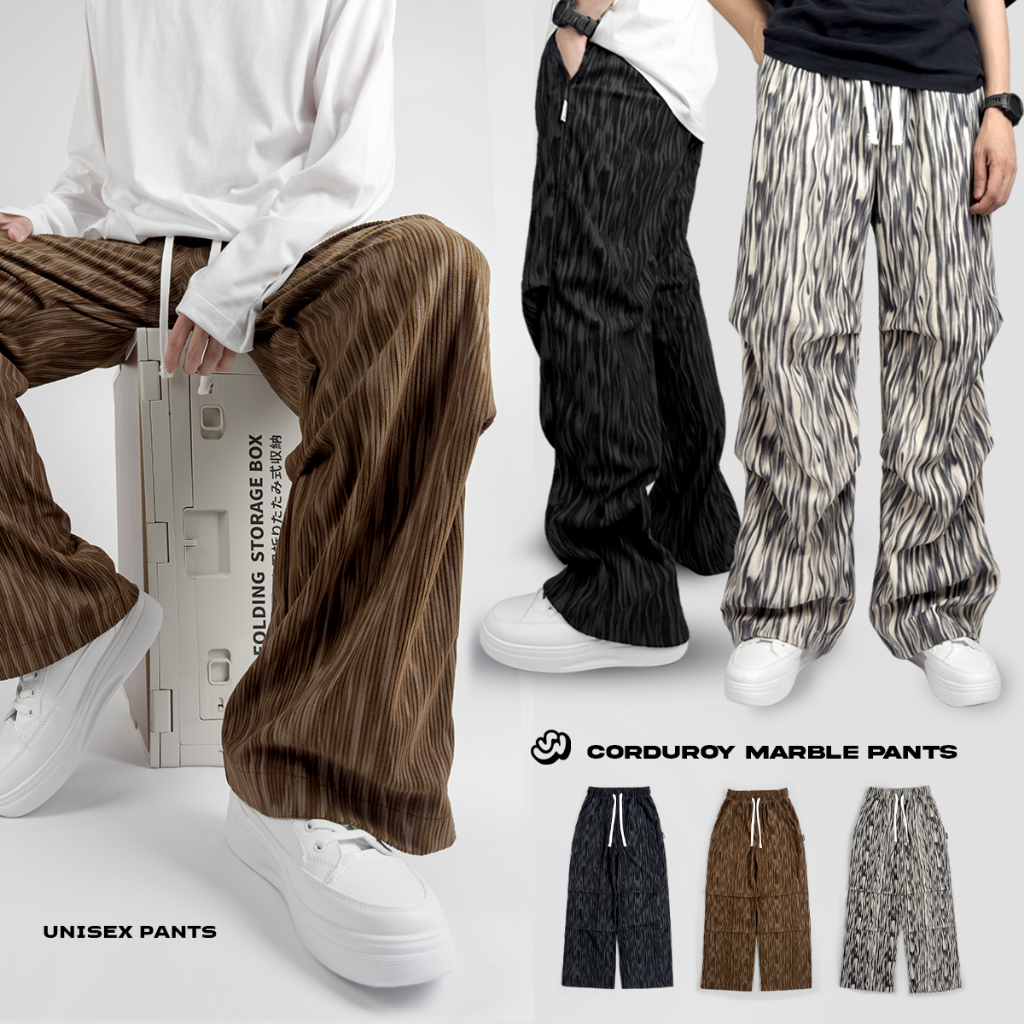 ✧พร้อมส่ง✧ กางเกงลูกฟูก Shouwa Corduroy Marble Pants (Unisex)