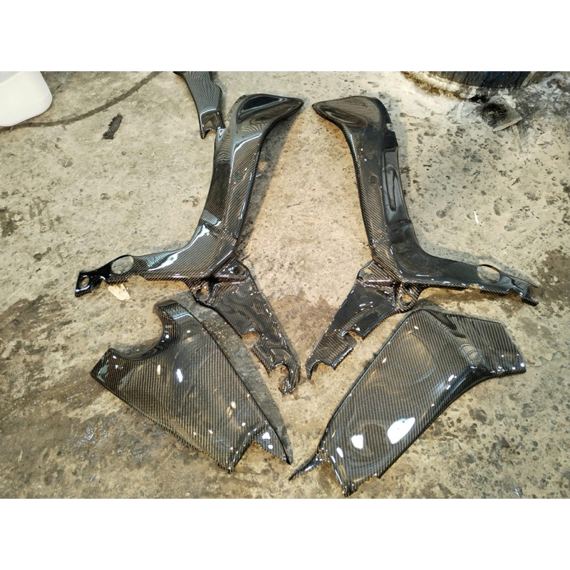 คาร์บอน​ ZX6R ครอบถังโหนก ครอบเฟรม ครอบอาร์ม บังโคลน