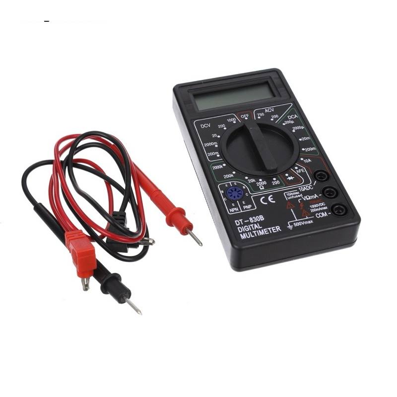 ตัวเครื่องดิจิตอลมัลติมิเตอร์รุ่น DT830B/D - ย่านวัดค่าความต้านทาน 200โอห์ม-2เมกกะโอห์ม