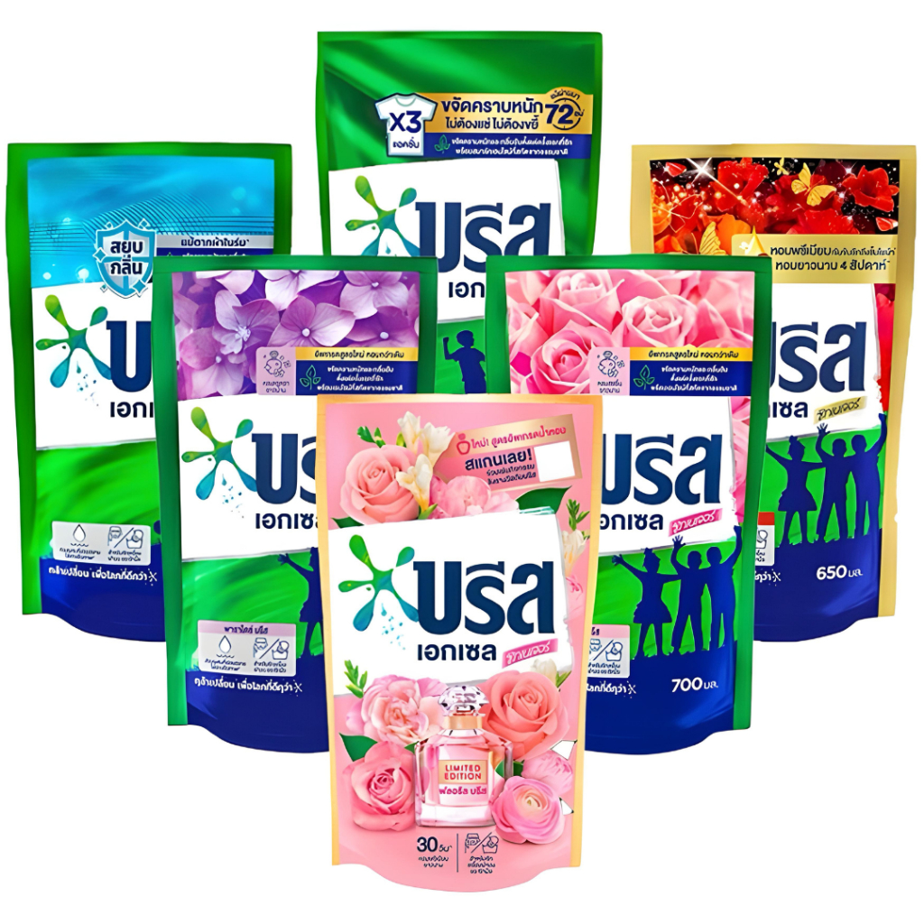 [1ถุง] บรีสน้ำ น้ำยาซักผ้า 650มล.- 750มล. x 1ถุง  [UN]