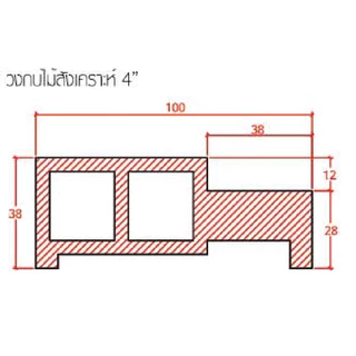 วงกบ ประตู WPVC ไม้สังเคราะห์ GREEN PLUS SS 2x4" ใช้ได้ทั้งภายนอกและภายใน มี 3 ขนาด 70x200 ซม. 80x200 ซม. 90x200 ซม.