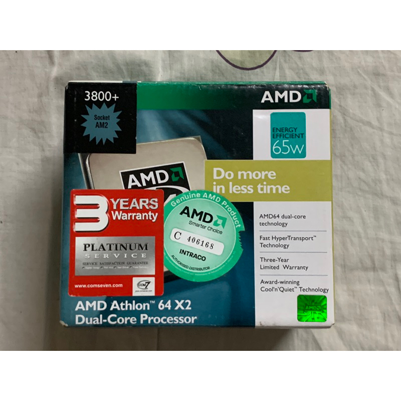 CPU AMD Athlon 64 X2 3800+ 2GHz พร้อมพัดลม Box set  มือสอง