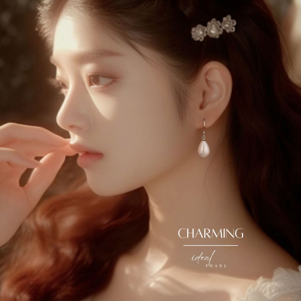 iDEAL ต่างหูไข่มุก Charming ของขวัญให้แฟน ต่างหูมุก ต่างหูเกาหลี ตุ้มหูเงินแท้ ตุ้มหูไข่มุก
