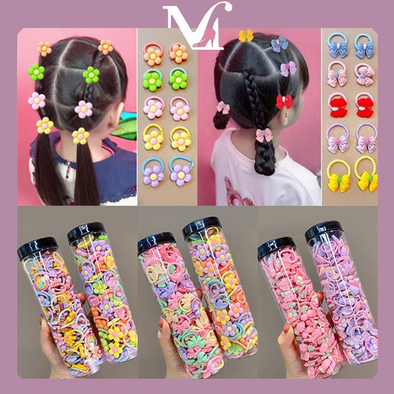 [พร้อมส่งจากไทย] ยางรัดผมเด็กจะไม่ทำร้ายเส้นผม ยืดหยุ่นได้ดี ยางมัดผมเล็กๆน่ารัก มีหลายสีให้เลือก