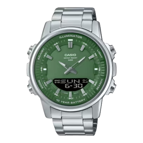 Casio สีใหม่‼ นาฬิกาผู้ชาย รุ่นแบตเตอรี่ 10 ปี  AMW-880D-3AV คาสิโอ ของแท้  รับประกันสินค้า 1 ปี