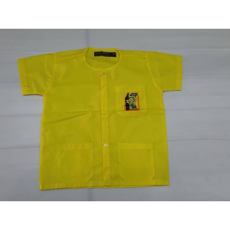 เสื้อเหลืองคอกลม ปักตราดอกคูน