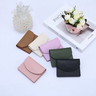 กระเป๋าสตางค์สีพื้น วัสดุหนัง pu ใช้ใส่เงิน บัตรต่างๆ พกพาสะ…