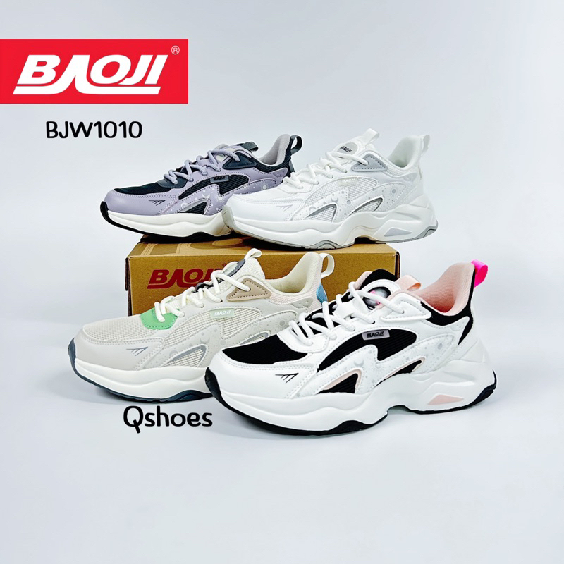 รองเท้าผ้าใบ นิวเอนบี Sneaker​ บาโอจิ BJW1010 Baoji​ ใส่ออกกำลังกาย เรียน​ ลำลอง​ เที่ยวเล่น​ ทำงาน size หญิง 37-41