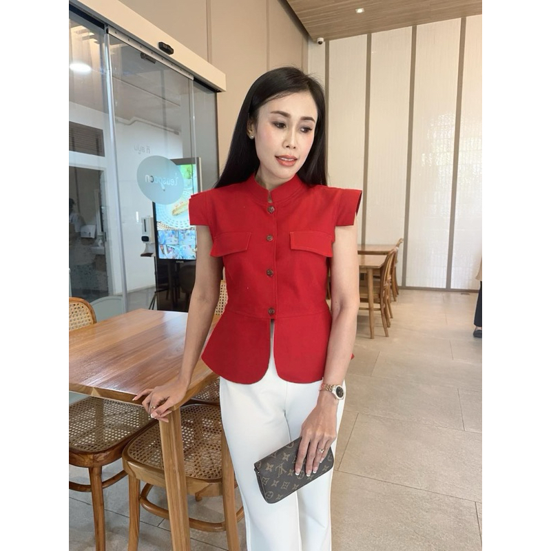เสื้อคอจีนงานผ้าฝ้าย