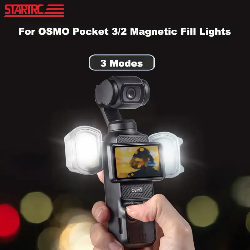 STARTRC Magnetic Suction Fill Light Lamp 3 modes adjustable Cat ears Universal for DJI OM6/OM/OM 5